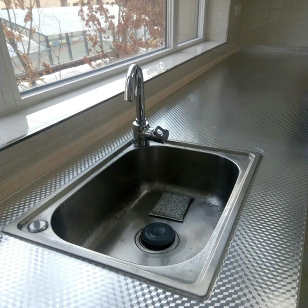 Толще алюминиевая фольга для кухни стикер шкафа Водонепроницаемый