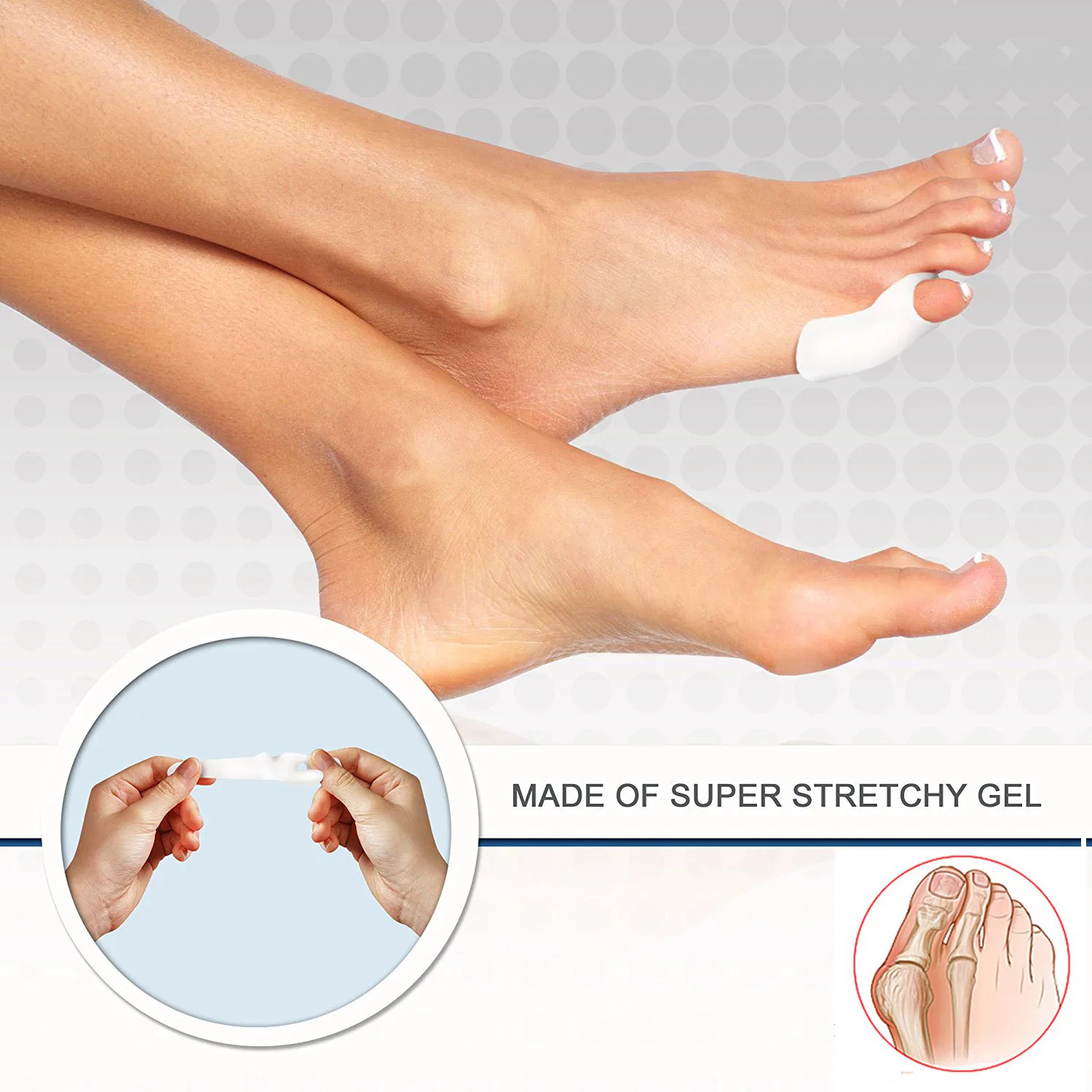 

6pcs Bunion Protector Corrector Silicone Gel Little Toe Straightener Orthopedic Thumb Valgus Pain Relief Foot Health Care D2228