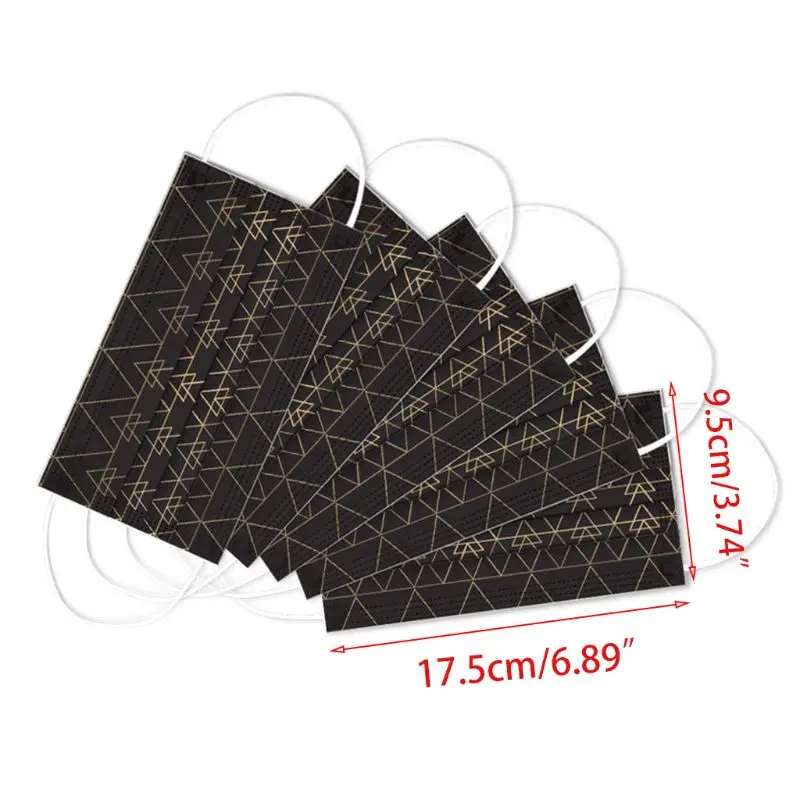 

10Pcs 3 Layers Disposable Mouth Mask Melt-Blown Non-Woven Earloop Mouth-Muffle