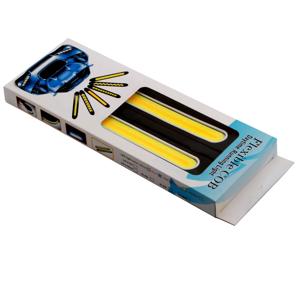 2 шт. DC12V гибкий COB 72 SMD светодиодная вывеска 10 кремнезема двойной Цвета DRL Дневной