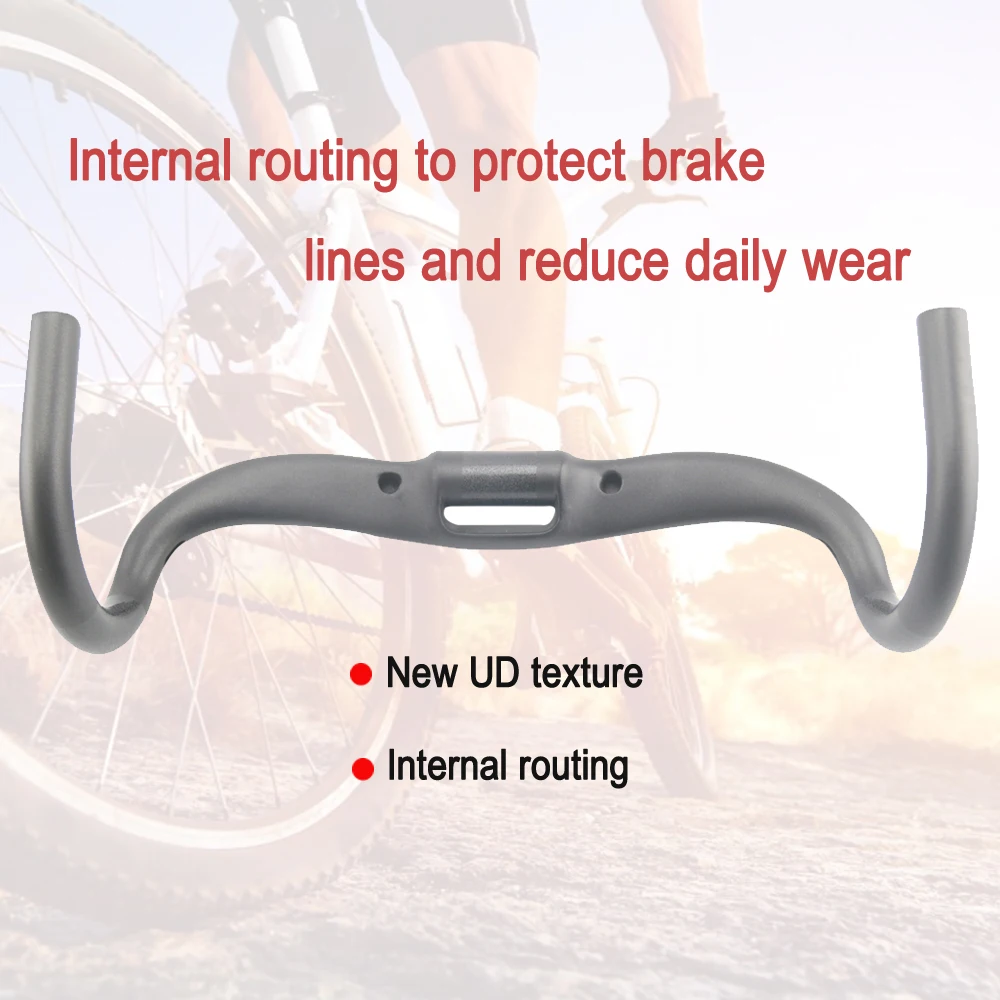 Руль для велосипеда без логотипа 31 8 мм углеродистая шина 400/420/440 UD матовая