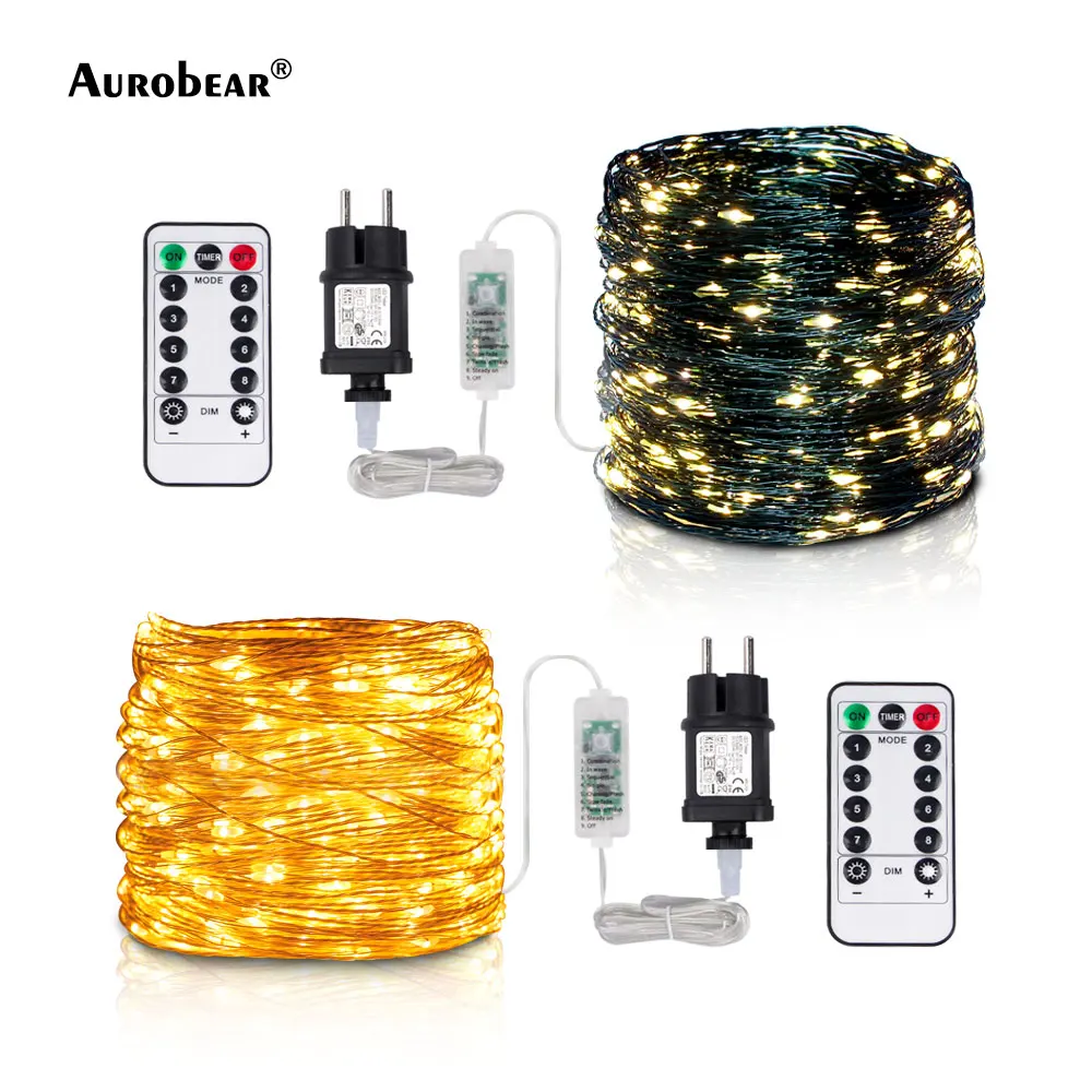 Светодиодная Водонепроницаемая гирлянда с дистанционным управлением 20/30/50/100