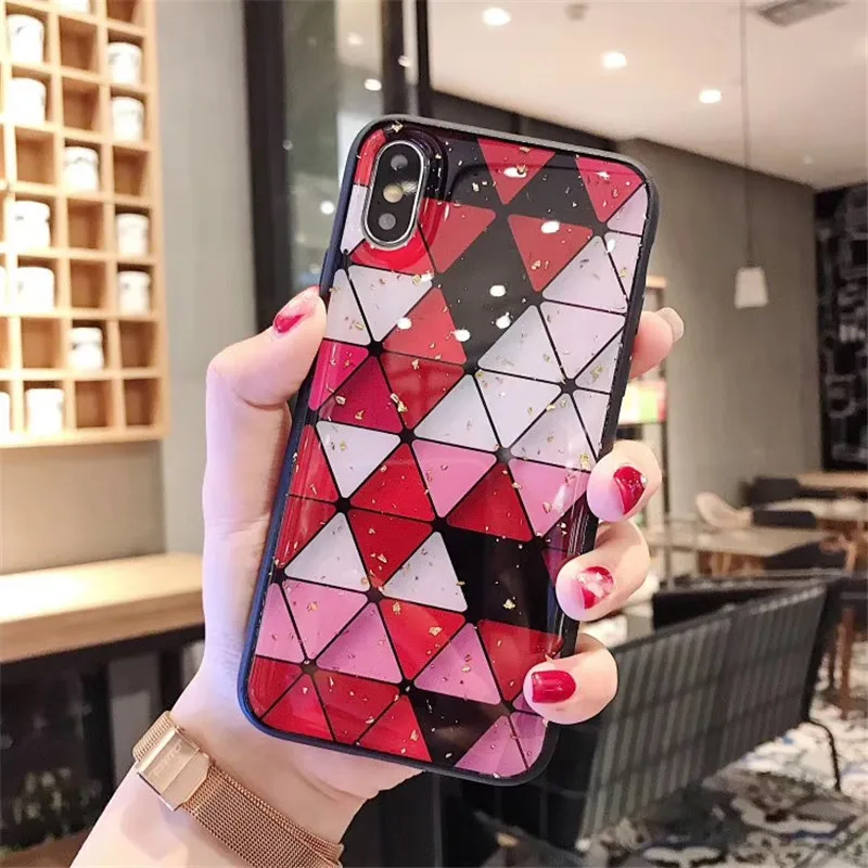 A Блестящий экзотический чехол для телефона с золотой фольгой для iPhone 7 plus 6 6 s 8 Plus, мягкий чехол из ТПУ с леопардовым принтом для iPhone XS Max XR 11, чехол - Цвет: A
