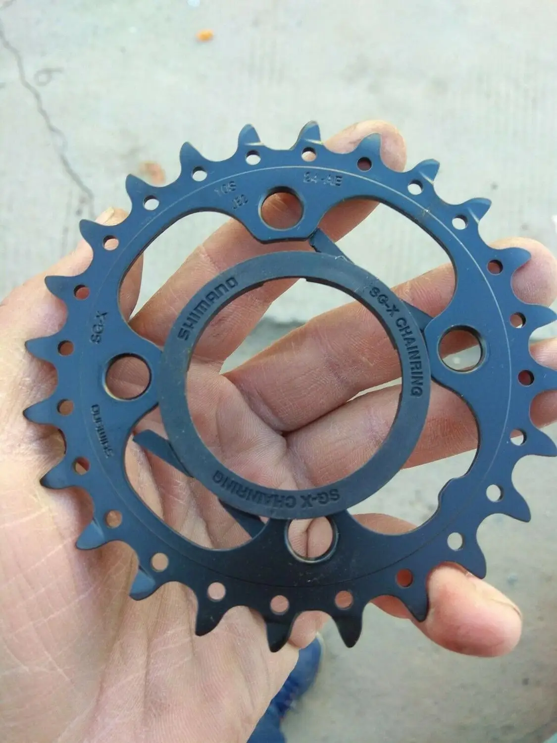 Маленькая Звездочка для Shimano DEORE M610 24T BCD64 10 скоростная стальная звездочка|Шатун и