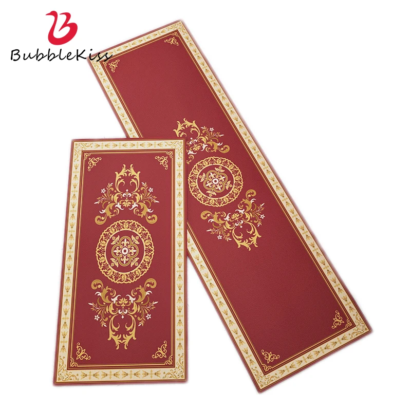 

Роскошный длинный ковер из ПВХ в скандинавсветильник стиле Bubble Kiss, маслостойкий и стираемый современный кухонный коврик, водонепроницаемы...