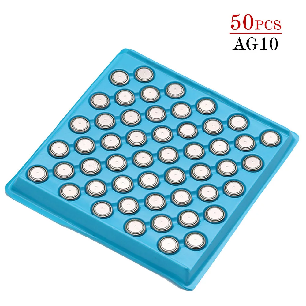 50 шт. батарейки AG10 LR1130 1130 SR1130 389A LR54 L1131 1 5 в|Часовые батарейки| |