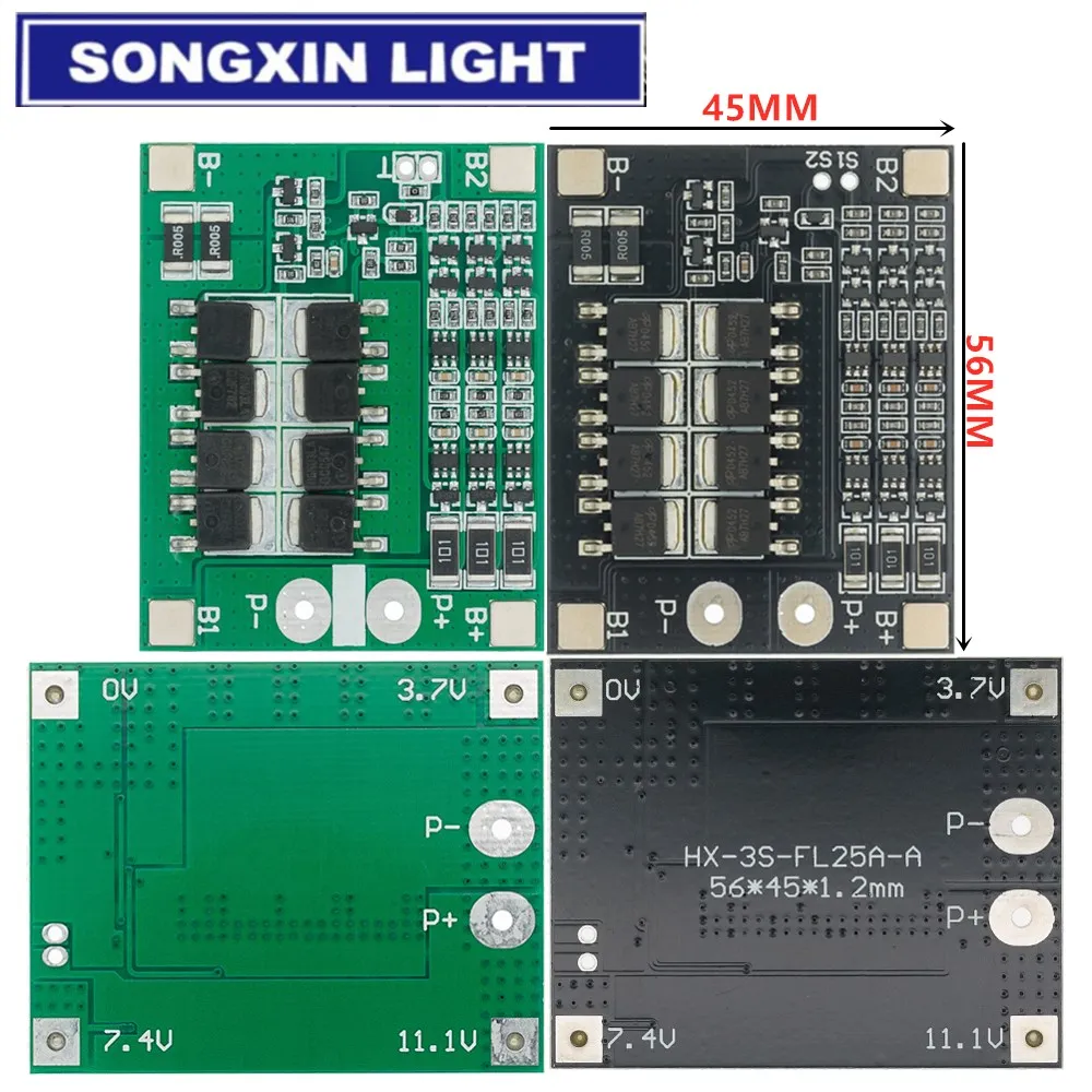 10 шт. Оригинальная защитная плата 3S25A Li Ion 18650 BMS PCM для аккумулятора с