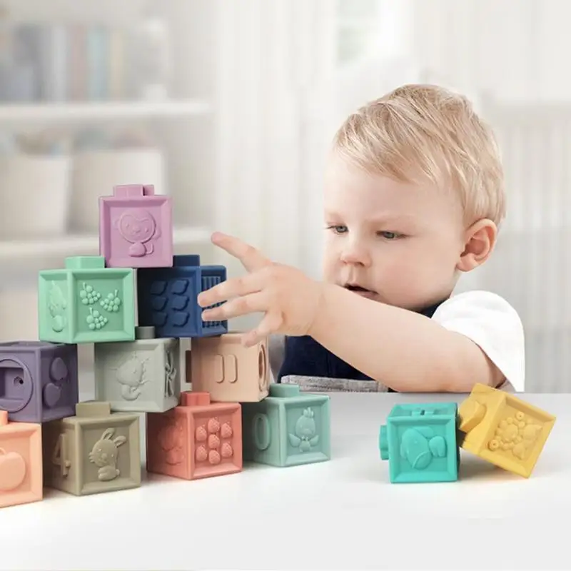 1 комплект мягкой Tumama Детские хватать игрушки строительные блоки 3D сенсорный