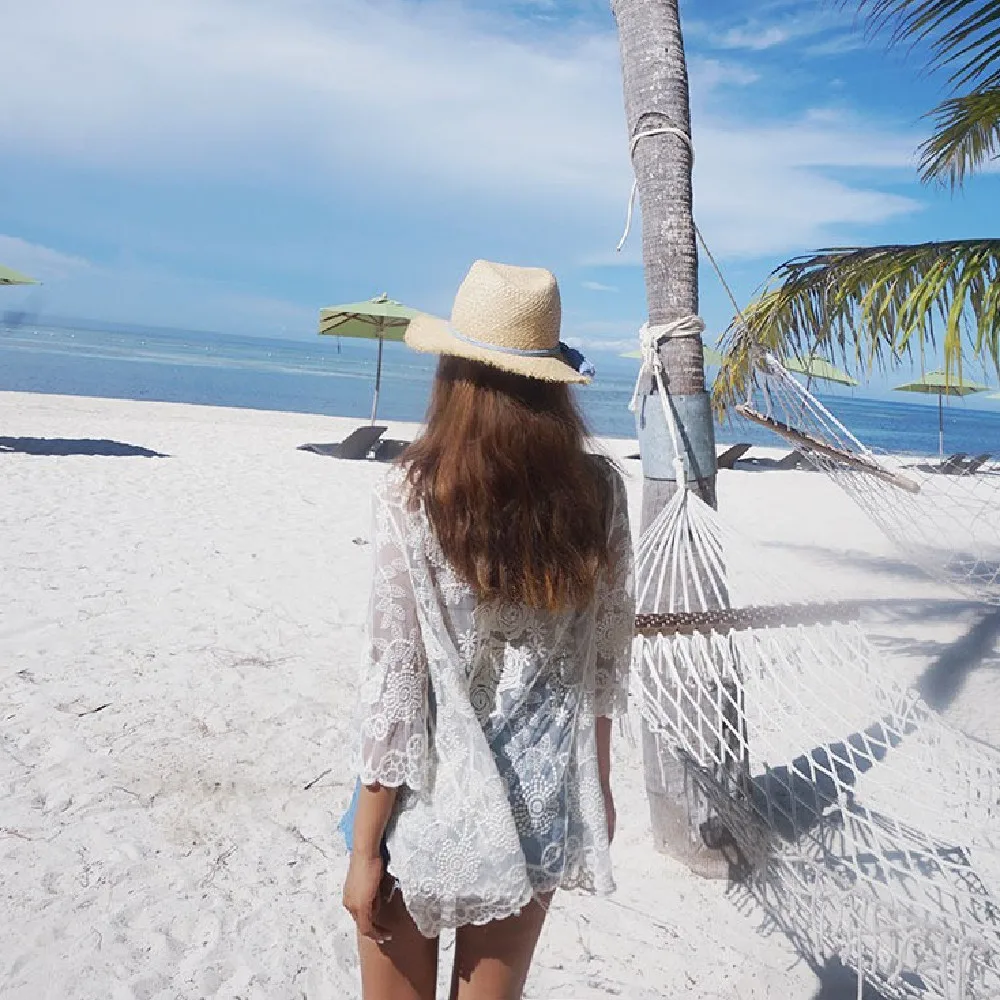 Новое поступление пикантная Пляжная накидка кружевной купальник женский