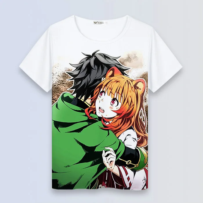 The Rising of the Shield Hero Cosplay T Shirt Naofumi Iwatani Raphtalia Catoon T-Shirt Summer Top Tee Halloween Costume | Тематическая