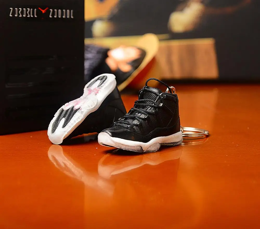 a pair w metal ring Дропшиппинг aj1 Chicago «не для перепродажи Красный» брелок в виде кроссовка Air Jordan 1 3D мини-кроссовки, запатентованный спортивный обувной брелок с кроссовком - Цвет: a pair w metal ring