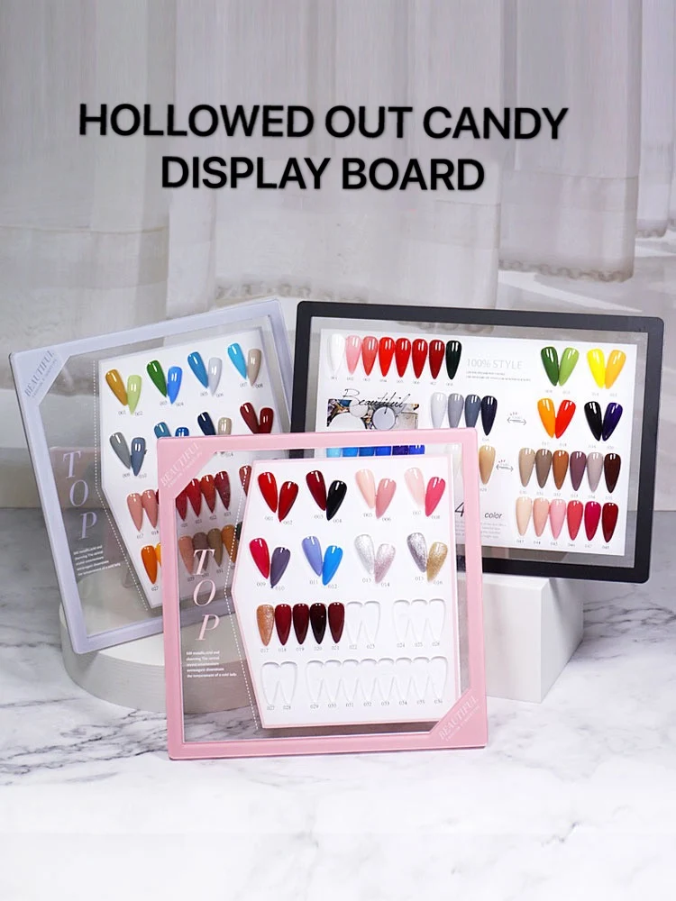 

Nail Art Board Display Rack Nail Tips Holder Acrylic Practice False Nails UV Gel Polish DIY Salon Manicure Tools