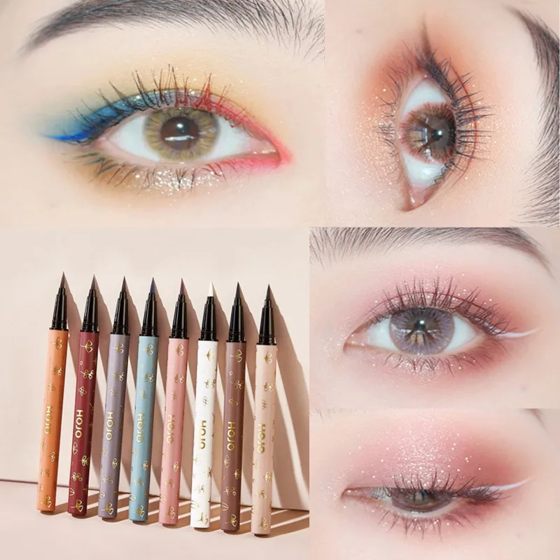 

Красочная жидкая подводка для глаз, водостойкая, стойкая, не размазывается, макияж, быстросохнущая косметика для глаз