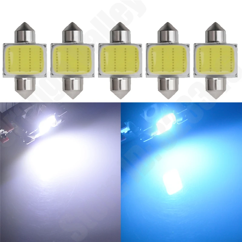 

10Pcs Hotsale 31mm 36mm 39mm 41mm C5W DC12V Led Dome Festoon Reading Lighting COB 12 Chips Auto Car Light Lamp Bulb DC 12V