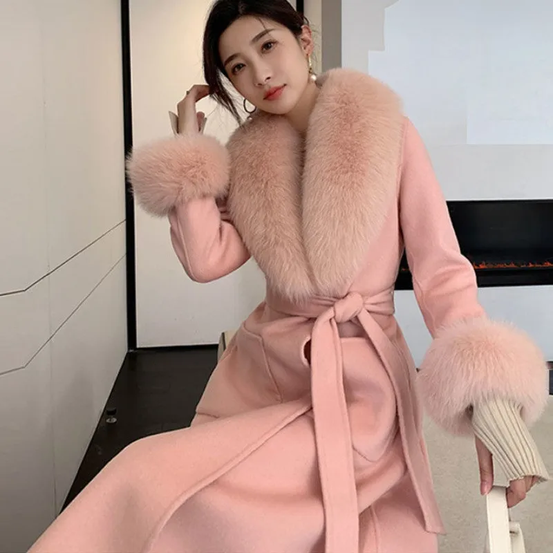 Темпераментное шерстяное пальто для женщин осень-зима 2022 новая тонкая куртка