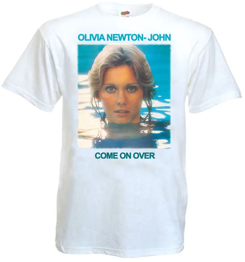 

Olivia Newton-John - Come on Over T-shirt White Poster All Sizes S...3XL T Shirts Casual Brand Clothing Cotton