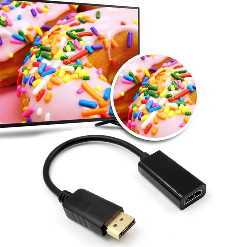 Full HD 1080P Дисплей Порт DP штекер HDMI Женский Кабель адаптер дисплея конвертер для Apple