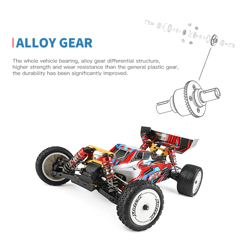 WLtoys 104001 124019 Rc автомобиль соревнование 60 км/ч Металлическое шасси 4WD Электрический