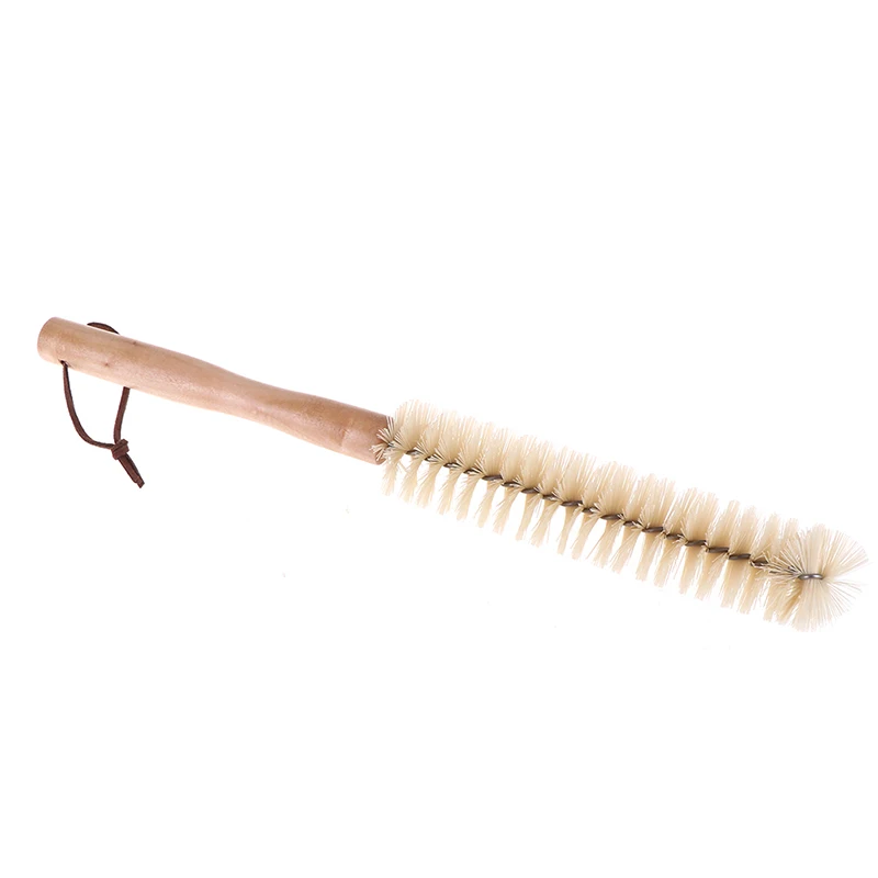 

1pc Wooden Long Handle Brush For Baby Bottles Scrubbing Cleaning Tool Kitchen Cleaner For Washing Cleaning