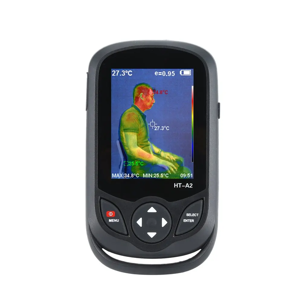 HT-A2 3 2-дюймовый цифровой ИК-тепловизионная камера 0.3MP Full View TFT экран Инфракрасный