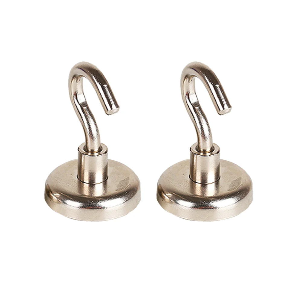 

8pcs Super Strong Heavy Duty Ndfeb Hook Household Magnetic Hooks for Home Kitchen (Silver)