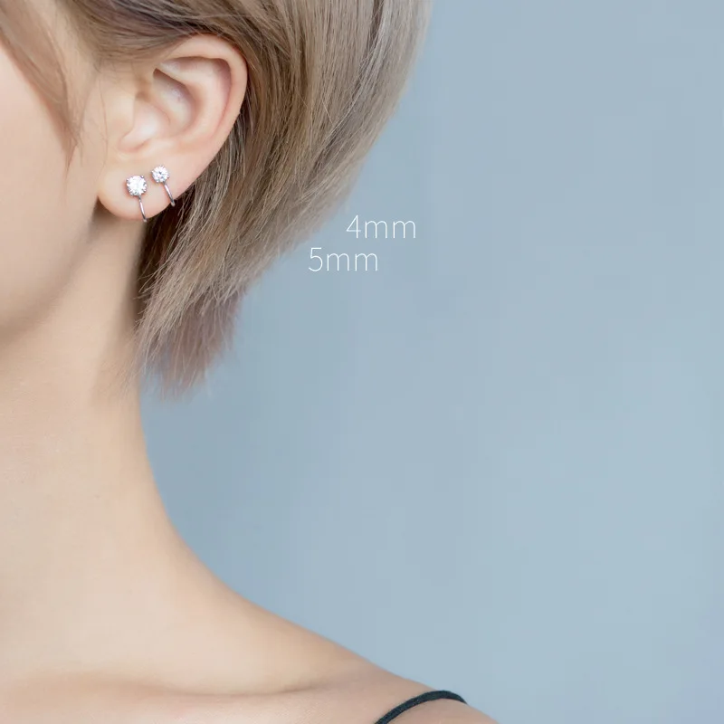 2019 Новое поступление модные 925 стерлингового серебра в форме сердца серьги для