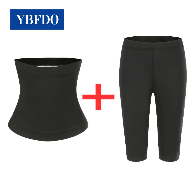 

YBFDO 2021 Hot Womens Sweat Sauna Effect Shapewear Workout Gym Belt Silver ion coating Thermo Pants Workout Gym Weight Loss