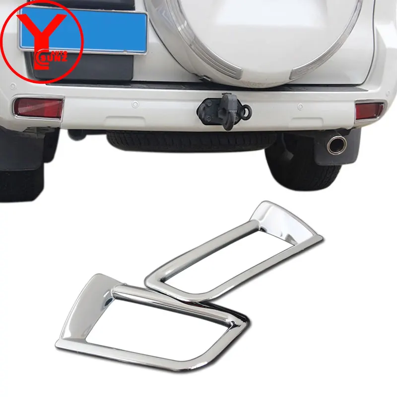 Хромированная задняя противотуманная фара крышка для Toyota Land cruiser Prado 150 2010 2011 2012 2013