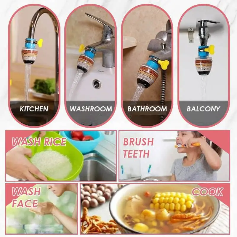 1Pc Kitchen Home Activated Carbon Faucet Mini Tap Water Clean Filter Purifier Filtration Cartridge |