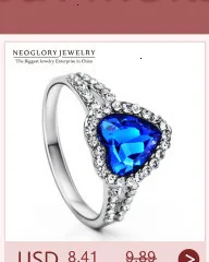Neoglory подвески в форме сердца, браслеты для женщин, австрийские кристаллы, стразы, ручная работа, Женские Ювелирные изделия,, синий цвет, JS4 He1