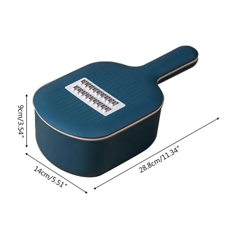 

Multi-function Vegetable Slicer 4 in 1 Vegetable Manual Grater Potato Chopper Veggie Spiralizer Fruits Slicer