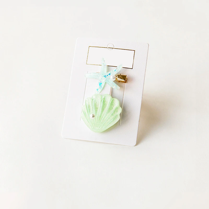 2 шт./компл. заколка для волос гребешок с жемчугом в виде морской звезды девочек