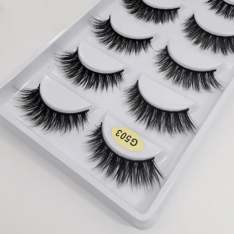 long eyelashes 5 pairs 3d mink thick lashes dramatic makeup volume false wispy | Красота и здоровье