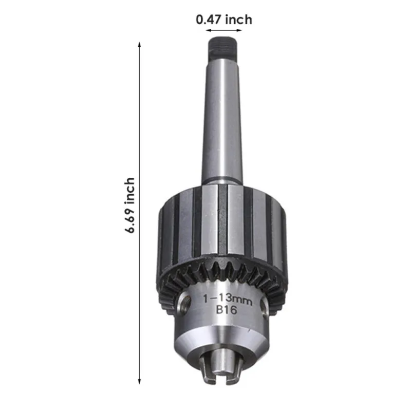

5/64-1/2 Inch Heavy Duty Carbide Drill Chuck 0.5-13mm Mini Lathe with MT2 Morse Taper 2 Arbor K32 Key Lathe Chuck Electric Drill
