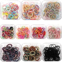 jojo bows 100pcs braided colorful elastic hair ring hair accessories for girls kids decoration materials diy crafts supplies