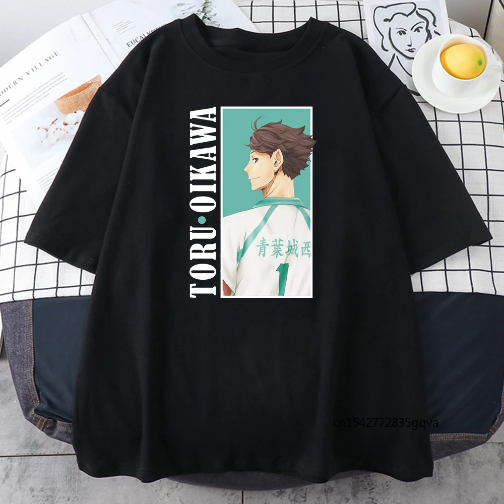 

Haikyuu Oikawa Print T Shirts Women Summer Short Sleeve Loose Oversized Tee Shirt Female Fashion Hip Hop Crewneck Streetwear Top