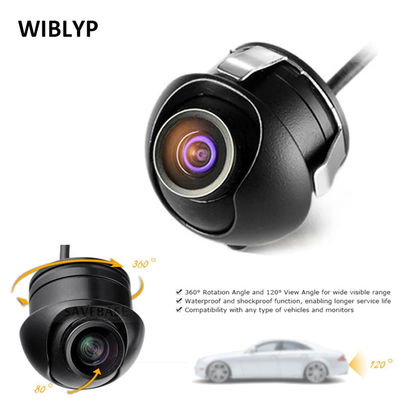 360 Degree Universal Reversing Camera Adjustable CCD HD Waterproof Night Vision Car Front Side View Rear View Backup Camera