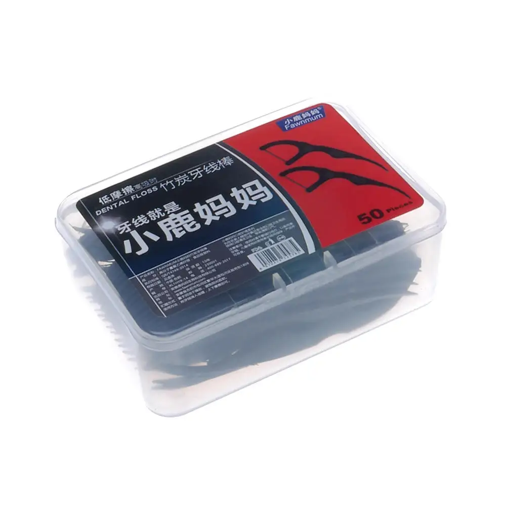 50 шт. Бамбуковая древесная зубная нить зубные палочки зубочистки межзубная щетка
