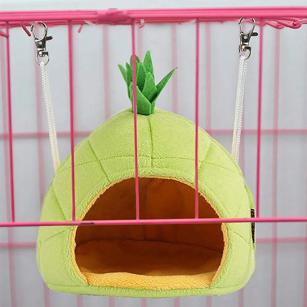 Подвеска для хомяка дом гамак форма ананаса небольшой Животные хлопок клетка