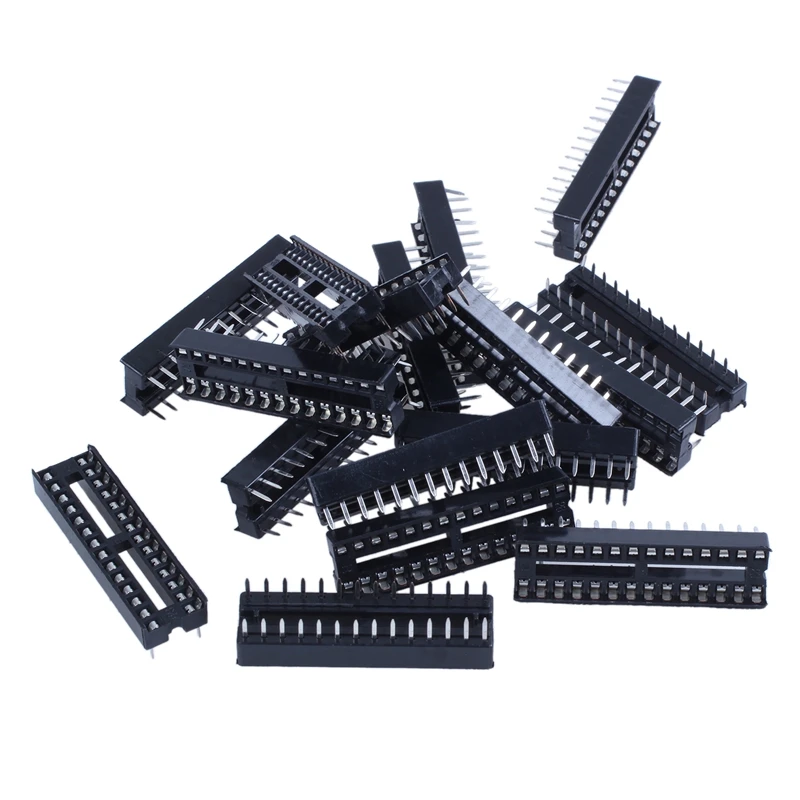 SODIAL(R) 17 шт. x 28 контактов DIP IC розетки адаптер паяльный тип розетки|Вилки с