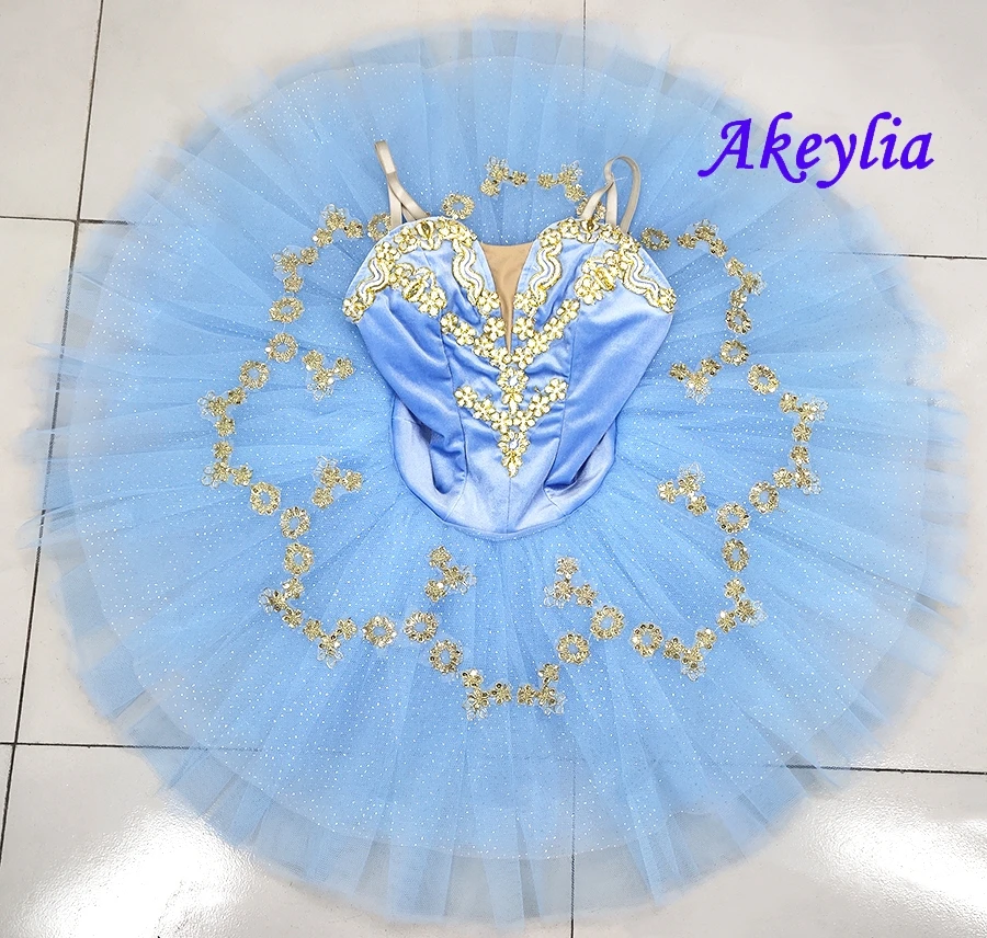 Пре профессиональная балетная пачка светильник синий золотой взрослых Для