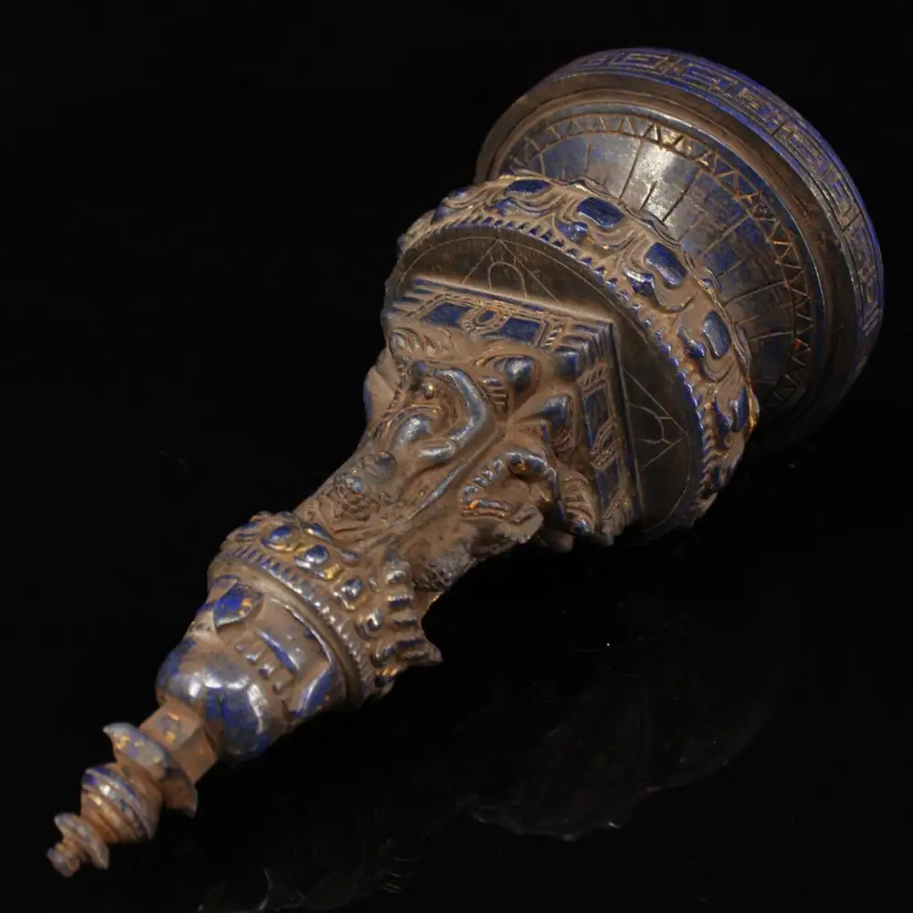 

Wedding decoration Nepalese monastery hand-carved old hand-carved gold temple for natural lapis lazuli pagoda Sakyamuni statue