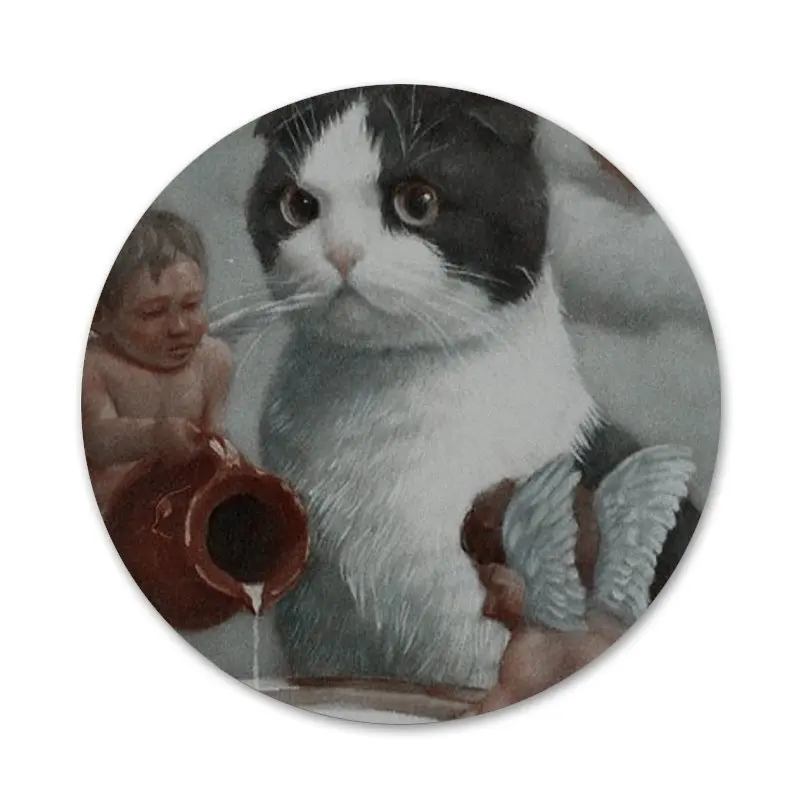 Значки 58 мм с изображением знаменитого оранжевого кота значки украшения броши