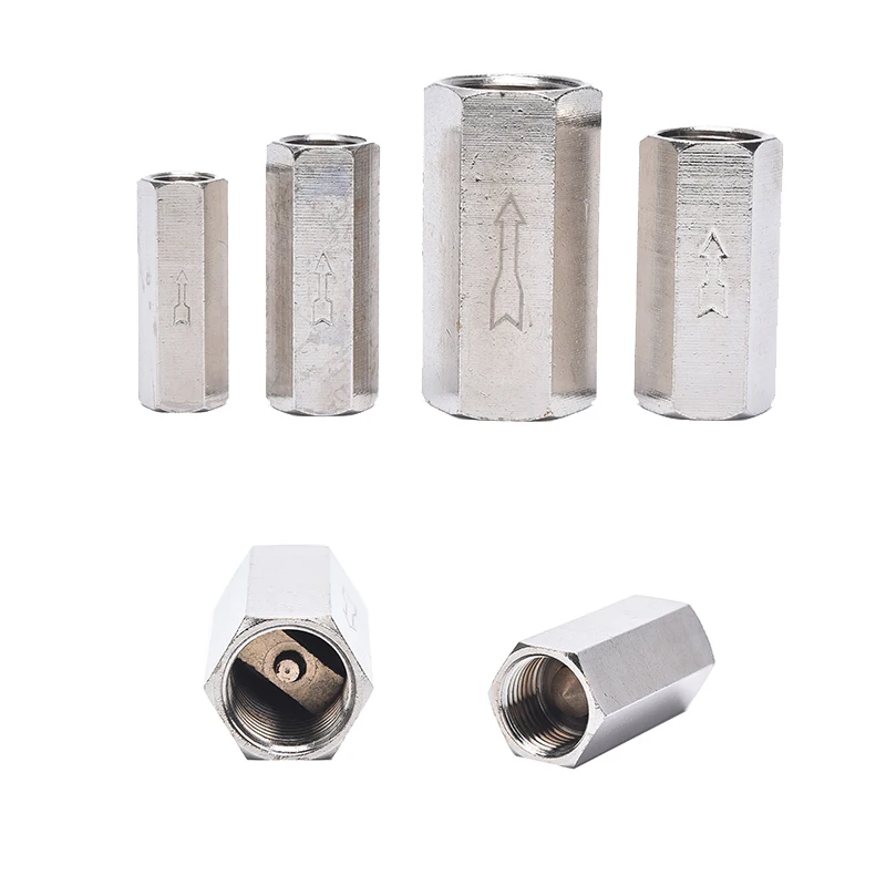 1 шт. 1/8 &quot1/4&quot 3/8 &quot1/2&quot BSP латунный пневматический с резьбой обратный клапан