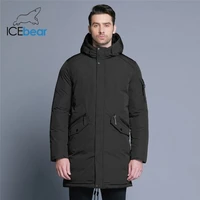 icebear 2021 new high quality winter coat simple fashion coat big pocket design mens warm hooded brand fashion parkas mwd18718d