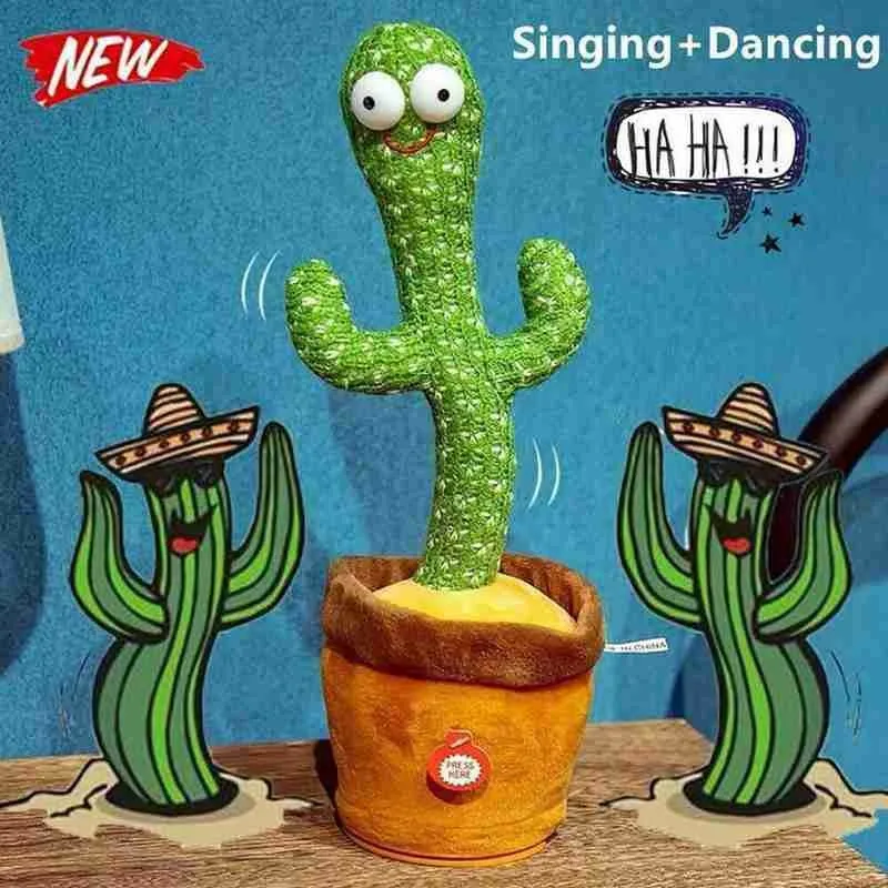

Christmas Parrot Cactus Dancing Cactus Toy Twist Speaker Singing Talking Dancer Cactus Electronic Christmas Gift 2021 2022