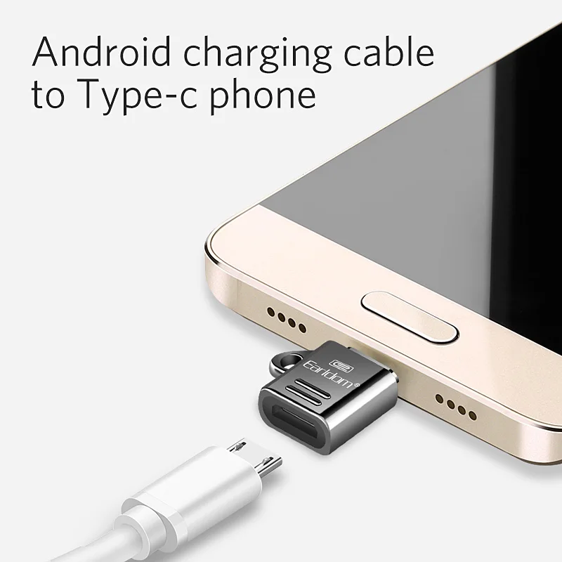 Earldom usb type C Мужской к Micro USB Женский type-c адаптер Разъем для зарядки Micro usb конвертер typec