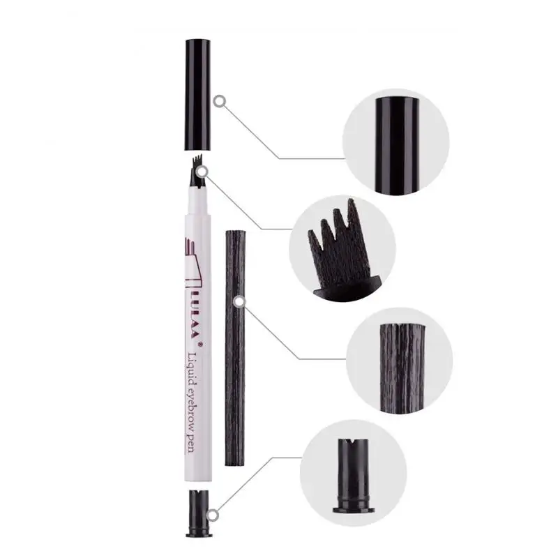 Eyebrow Pencil 3D Microblading Tattoo Pen 4 Fork Tips Fine Long Lasting Waterproof Liquid Cosmetics TSLM1 | Красота и здоровье