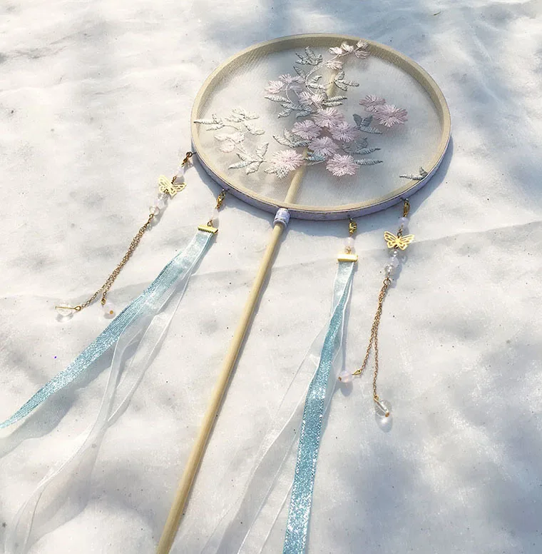 Детский фанат подиумный шоу круговой ханьфу для девочек маленький вышитый с