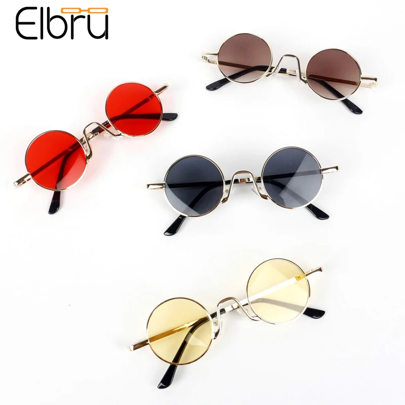 

Детские Модные круглые солнцезащитные очки Elbru, детские металлические очки, Детские уличные очки с защитой от ультрафиолета, цветные очки д...